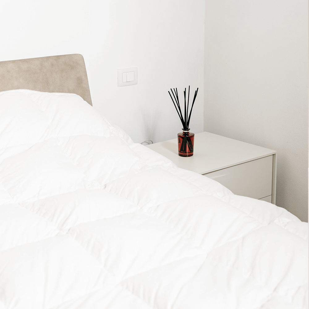 Piumone In Piuma D'oca 100% Cotone Biologico – Potenza Elevata, Calore Medio, 228x172 Cm, Bianco, Collezione Hotel - 3