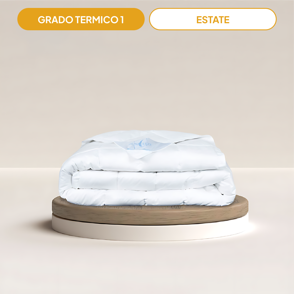 Piumone 70% piumino d'oca - tess TELA Bianca - art. PAPAVERO - ESTIVO. Piumone Economico Papavero: 70% Piumino d'Oca e Tela Bianca | Piumarte