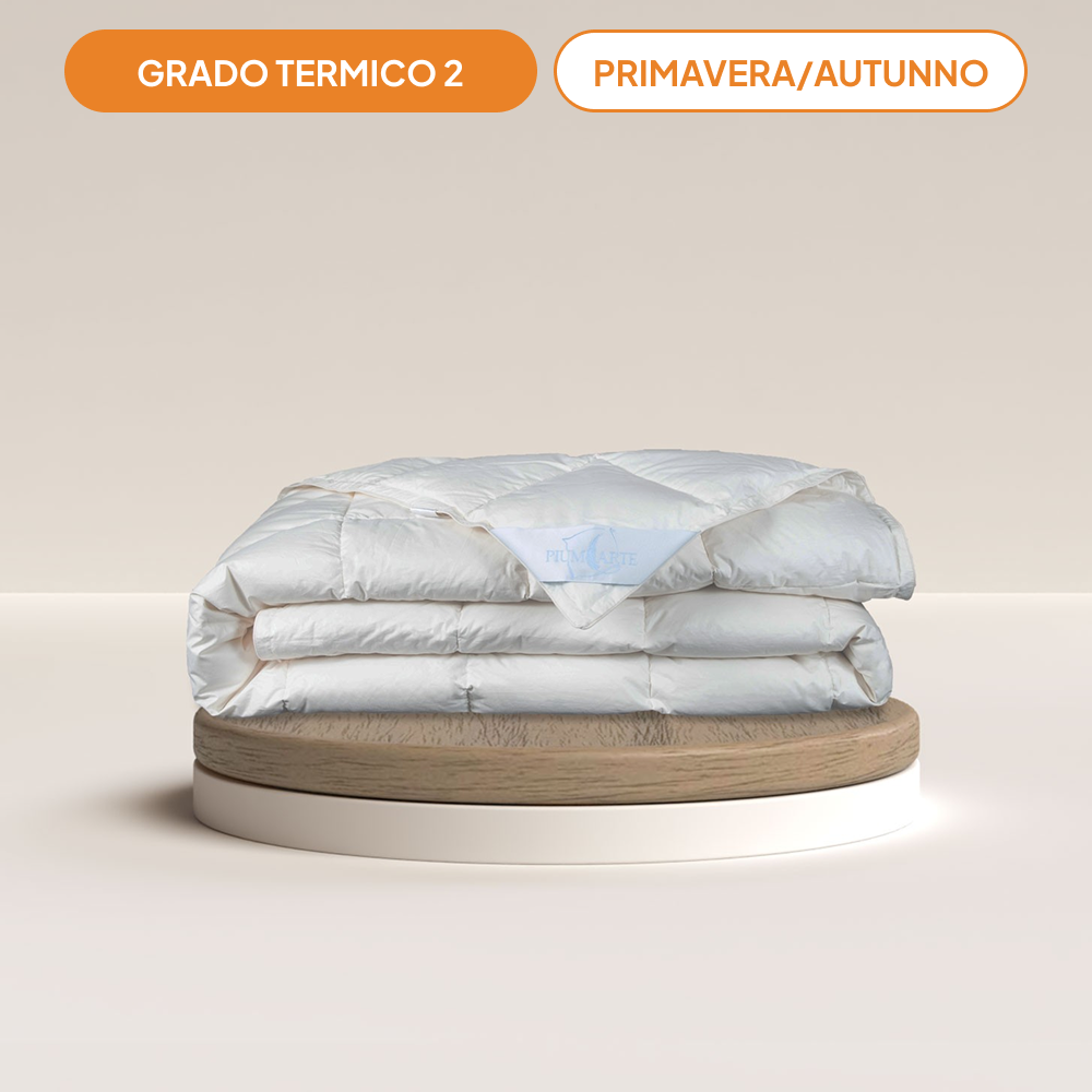 Duvet with 90% goose down – ORGANIC percale fabric – GIGLIO DI MONTE – SPRING/AUTUMN. down duvet Giglio di Monte: 90% goose down organic cotton | Piumarte