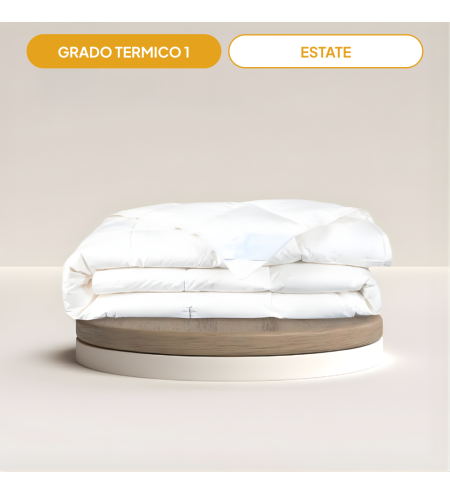 duvet Giglio di Monte: 90% Goose down organic Percale summer| Piumarte