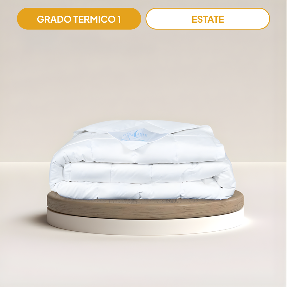 Duvet with 90% goose down – White Percale fabric – GIGLIO DI MARE SUMMER. Piumone Giglio di Mare: 90% Piumino d'Oca e Percalle estate | Piumarte