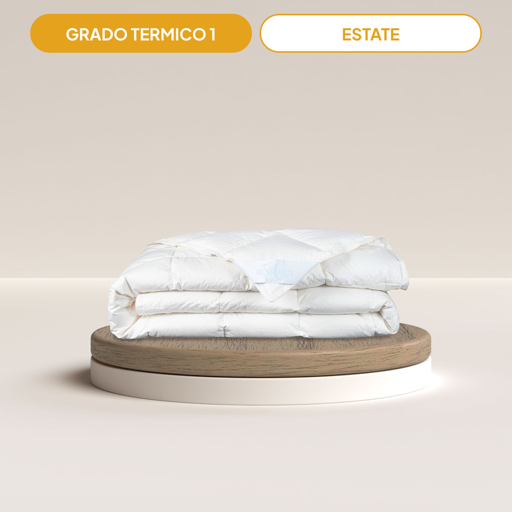 Piumone 90% piumino RICICLATO GRS-tess. Percalle  Non  Sbiancato - art. GIGLIO DI CAMPO - ESTIVO. Piumone Giglio di Campo: 90% Piumino e Percalle - estate | Piumarte