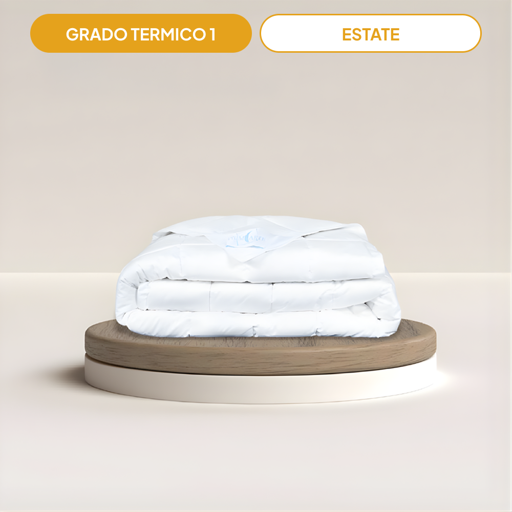 Duvet with 100% goose down – White Satin fabric – BUCANEVE SUMMER. duvet Bucaneve: 100% goose down e Satin white summer | Piumarte