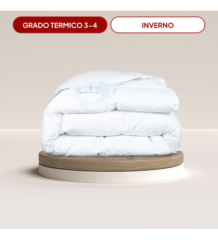 Piumone Bucaneve: 100% Piumino d'Oca e Satin Bianco inverno | Piumarte
