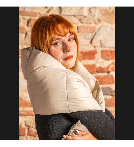 Goose down scarf- big scarf, warm and light | Piumarte