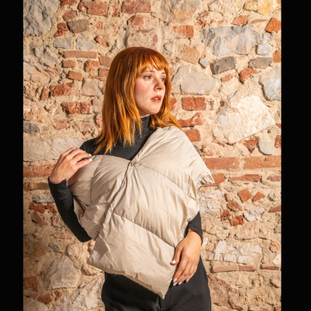 Goose down scarf- big scarf, warm and light | Piumarte