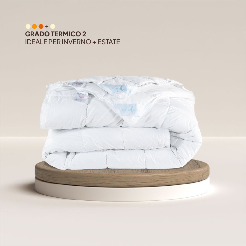 Piumone Stagioni Bucaneve: 100% Piumino d'Oca e Satin Piumarte