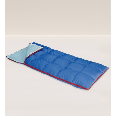 Goose down sleeping bag with cotton outer fabric and inner sheet