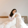 Piumone 100% piumino d'oca WHITE - ULTRALIGHT  tess. Batista -art. BELLA DI NOTTE