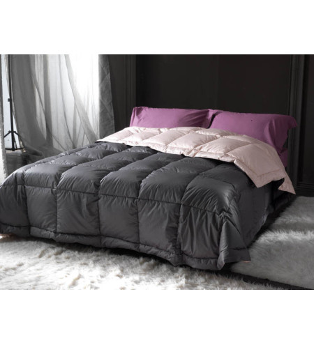 Trapunta arcobaleno inverno rigido 270x260 col.ANTRACITE/ROSA COFETTO