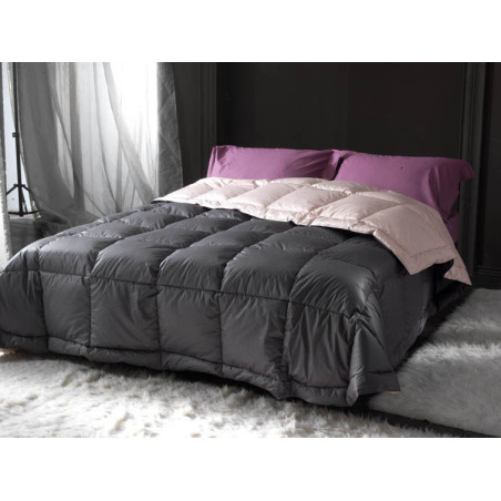 Trapunta arcobaleno inverno rigido 270x260 col.ANTRACITE/ROSA COFETTO