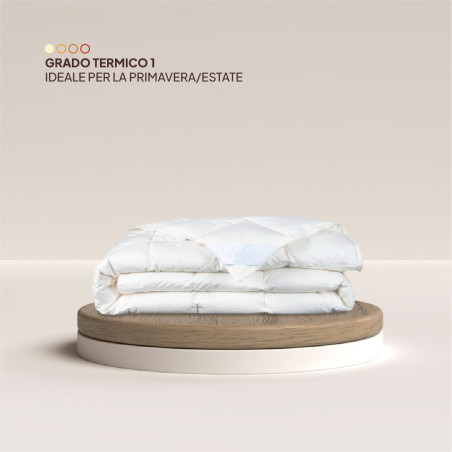 Piumone 90% piumino RICICLATO GRS-tess. Percalle  Non  Sbiancato - art. GIGLIO DI CAMPO - ESTIVO