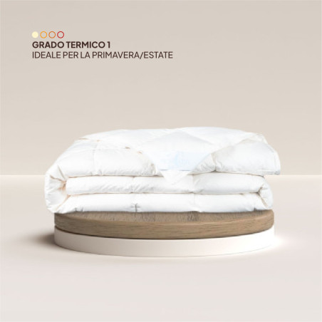duvet Giglio di Monte: 90% Goose down organic Percale summer| Piumarte