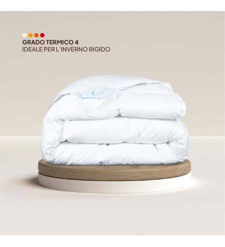 Piumone 100% piumino d'oca - tess. Satin Bianco - art. BUCANEVE - INVERNALE