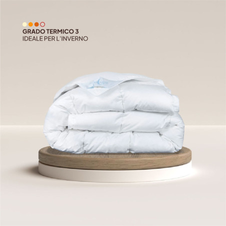 Piumone 100% piumino d'oca - tess. Satin Bianco - art. BUCANEVE - INVERNALE