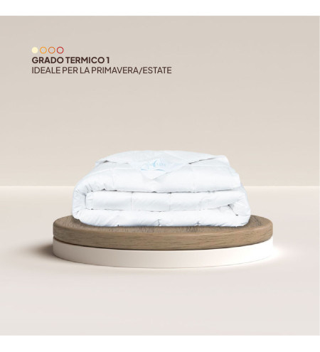 Piumone Bucaneve: 100% Piumino d'Oca e Satin Bianco estate | Piumarte