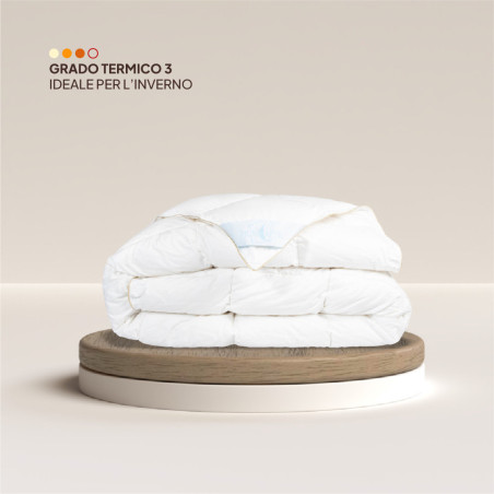 Piumone 100% piumino d'oca WHITE - ULTRALIGHT  tess. Batista -art. BELLA DI NOTTE - INVERNALE