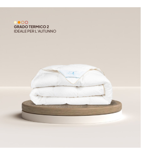 Piumone 100% piumino d'oca WHITE - ULTRALIGHT  tess. Batista -art. BELLA DI NOTTE-PRIMAVERA/AUTUNNO