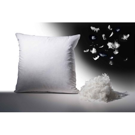 Neutral FEATHER cushion – SQAURE – Art. Mughetto